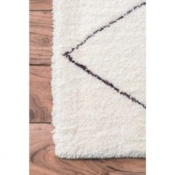 Armitra Moroccan Transitional Shag Natural 8 ft. x 10 ft. Area Rug by nuLOOM -nuLOOM Sales Store natural nuloom area rugs hjmrc1a 8010 77 1000