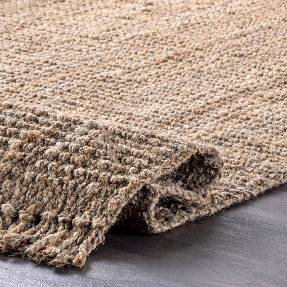 Natura Chunky Loop Jute Tan 8 ft. x 10 ft. Area Rug by nuLOOM 9 Natura Chunky Loop Jute Tan 8 ft. x 10 ft. Area Rug by nuLOOM - Image 9