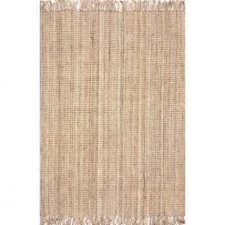 Natura Chunky Loop Jute Tan 8 ft. x 10 ft. Area Rug by nuLOOM