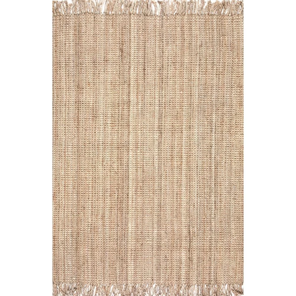 Natura Chunky Loop Jute Tan 8 ft. x 10 ft. Area Rug by nuLOOM 1 Natura Chunky Loop Jute Tan 8 ft. x 10 ft. Area Rug by nuLOOM