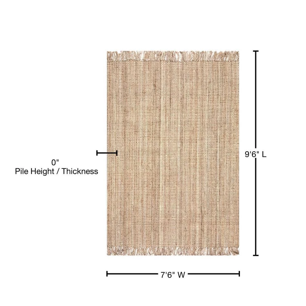 Natura Chunky Loop Jute Tan 8 ft. x 10 ft. Area Rug by nuLOOM 12 Natura Chunky Loop Jute Tan 8 ft. x 10 ft. Area Rug by nuLOOM - Image 12