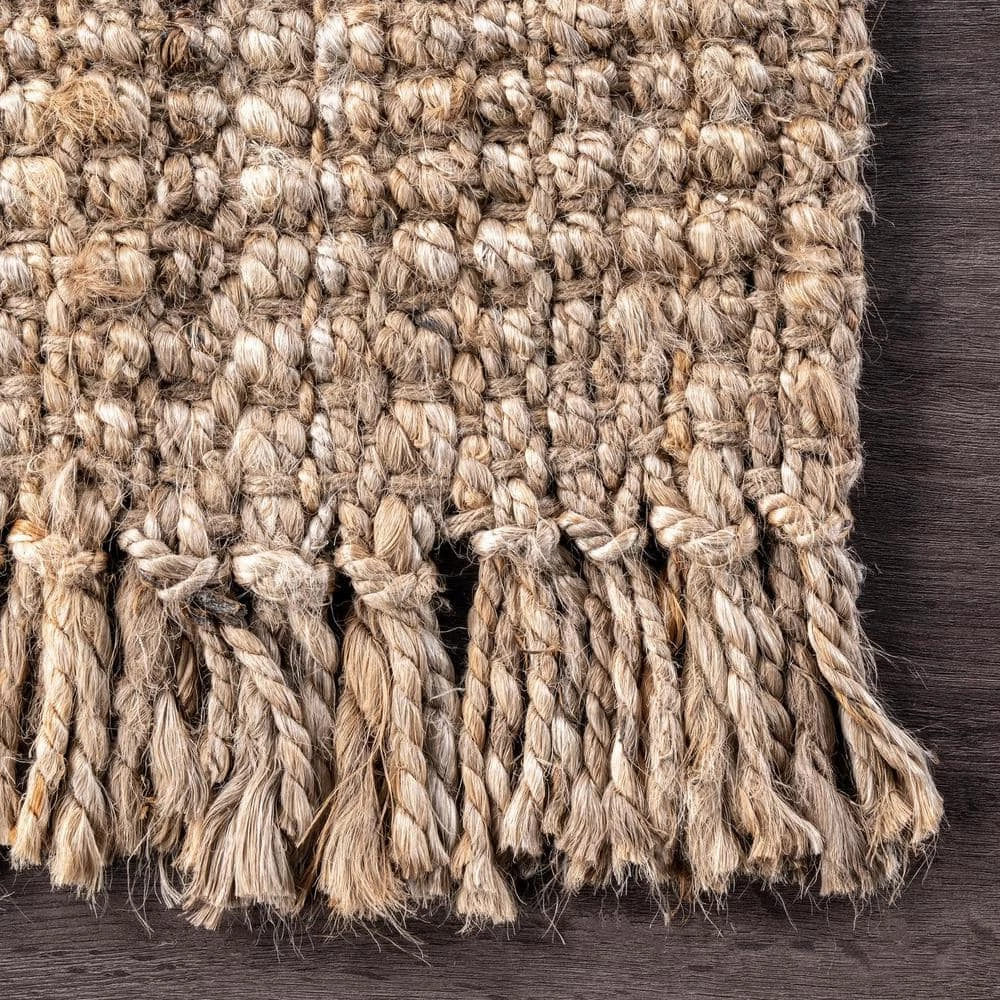 Natura Chunky Loop Jute Tan 8 ft. x 10 ft. Area Rug by nuLOOM 11 Natura Chunky Loop Jute Tan 8 ft. x 10 ft. Area Rug by nuLOOM - Image 11