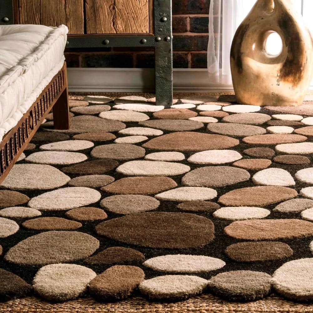 Wool Pebbles Natural 8 ft. x 10 ft. Area Rug by nuLOOM 6 Wool Pebbles Natural 8 ft. x 10 ft. Area Rug by nuLOOM - Image 6