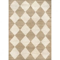 Maxwelle Diamond Trellis Natural 8 ft. x 10 ft. Indoor Area Rug by nuLOOM
