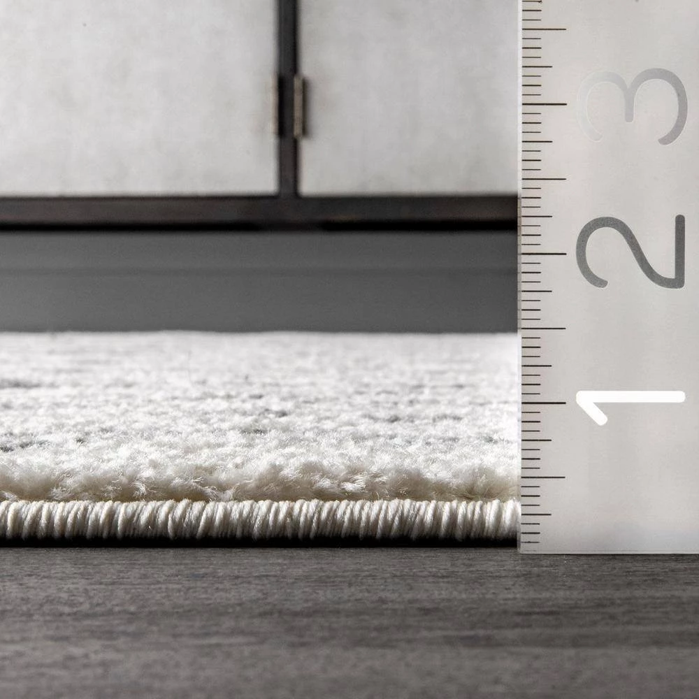 Gem Geometric Stripes Off White 10 ft. x 14 ft. Area Rug by nuLOOM 8 Gem Geometric Stripes Off White 10 ft. x 14 ft. Area Rug by nuLOOM - Image 8