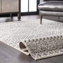 Gem Greek Diamond Trellis Off White 9 ft. x 12 ft. Area Rug by nuLOOM 14 Gem Greek Diamond Trellis Off White 9 ft. x 12 ft. Area Rug by nuLOOM -nuLOOM Sales Store off white nuloom area rugs acge03a 9012 1f 1000