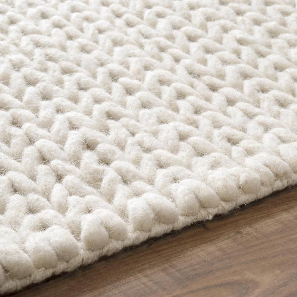 Caryatid Chunky Woolen Cable Off-White 8 ft. x 10 ft. Area Rug by nuLOOM 6 Caryatid Chunky Woolen Cable Off-White 8 ft. x 10 ft. Area Rug by nuLOOM - Image 6