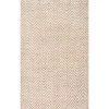 Vania Chevron Jute Off White 8 ft. x 10 ft. Area Rug by nuLOOM