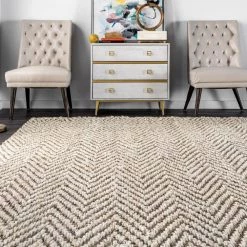 Vania Chevron Jute Off White 8 ft. x 10 ft. Area Rug by nuLOOM 16 Vania Chevron Jute Off White 8 ft. x 10 ft. Area Rug by nuLOOM -nuLOOM Sales Store off white nuloom area rugs clwa03a 76096 c3 1000