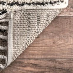 Bria Moroccan Diamond Shag Off-White 8 ft. x 11 ft. Area Rug by nuLOOM -nuLOOM Sales Store off white nuloom area rugs gcdi09a 8011 66 1000