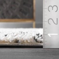 Scarlette Abstract Diamond Shag Off White 8 ft. 10 in. x 12 ft. Area Rug by nuLOOM -nuLOOM Sales Store off white nuloom area rugs gcdx09a 92012 76 1000