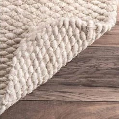 Hailey Farmhouse Solid Jute Off-White 9 ft. x 12 ft. Area Rug by nuLOOM -nuLOOM Sales Store off white nuloom area rugs on01b 9012 1d 1000