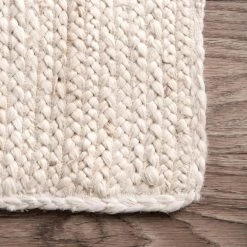 Rigo Chunky Loop Jute Off-White 8 ft. x 10 ft. Area Rug by nuLOOM -nuLOOM Sales Store off white nuloom area rugs tajt03b 8010 66 1000