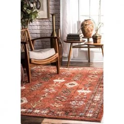 Wilma Transitional Tribal Orange 7 ft. x 9 ft. Area Rug by nuLOOM 8 Wilma Transitional Tribal Orange 7 ft. x 9 ft. Area Rug by nuLOOM -nuLOOM Sales Store orange nuloom area rugs ksrs05a 6709 40 1000