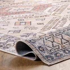 Mae Machine Washable Tribal Motif Peach 8 ft. x 10 ft. Indoor Area Rug by nuLOOM -nuLOOM Sales Store peach nuloom area rugs birv01a 8010 1f 1000