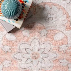Tracie Machine Washable Floral Medallion Peach 8 ft. x 10 ft. Indoor Area Rug by nuLOOM 18 Tracie Machine Washable Floral Medallion Peach 8 ft. x 10 ft. Indoor Area Rug by nuLOOM -nuLOOM Sales Store peach nuloom area rugs hjau07a 8010 4f 1000
