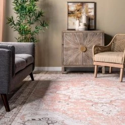 Tracie Machine Washable Floral Medallion Peach 8 ft. x 10 ft. Indoor Area Rug by nuLOOM 17 Tracie Machine Washable Floral Medallion Peach 8 ft. x 10 ft. Indoor Area Rug by nuLOOM -nuLOOM Sales Store peach nuloom area rugs hjau07a 8010 c3 1000