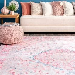 Patsy Persian Medallion Pink 8 ft. x 10 ft. Area Rug by nuLOOM 13 Patsy Persian Medallion Pink 8 ft. x 10 ft. Area Rug by nuLOOM -nuLOOM Sales Store pink nuloom area rugs nhkv03a 8010 1d 1000