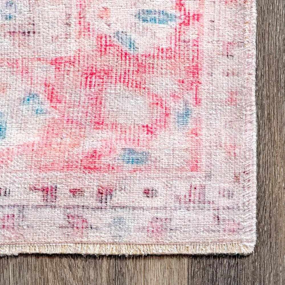 Patsy Persian Medallion Pink 8 ft. x 10 ft. Area Rug by nuLOOM 7 Patsy Persian Medallion Pink 8 ft. x 10 ft. Area Rug by nuLOOM - Image 7