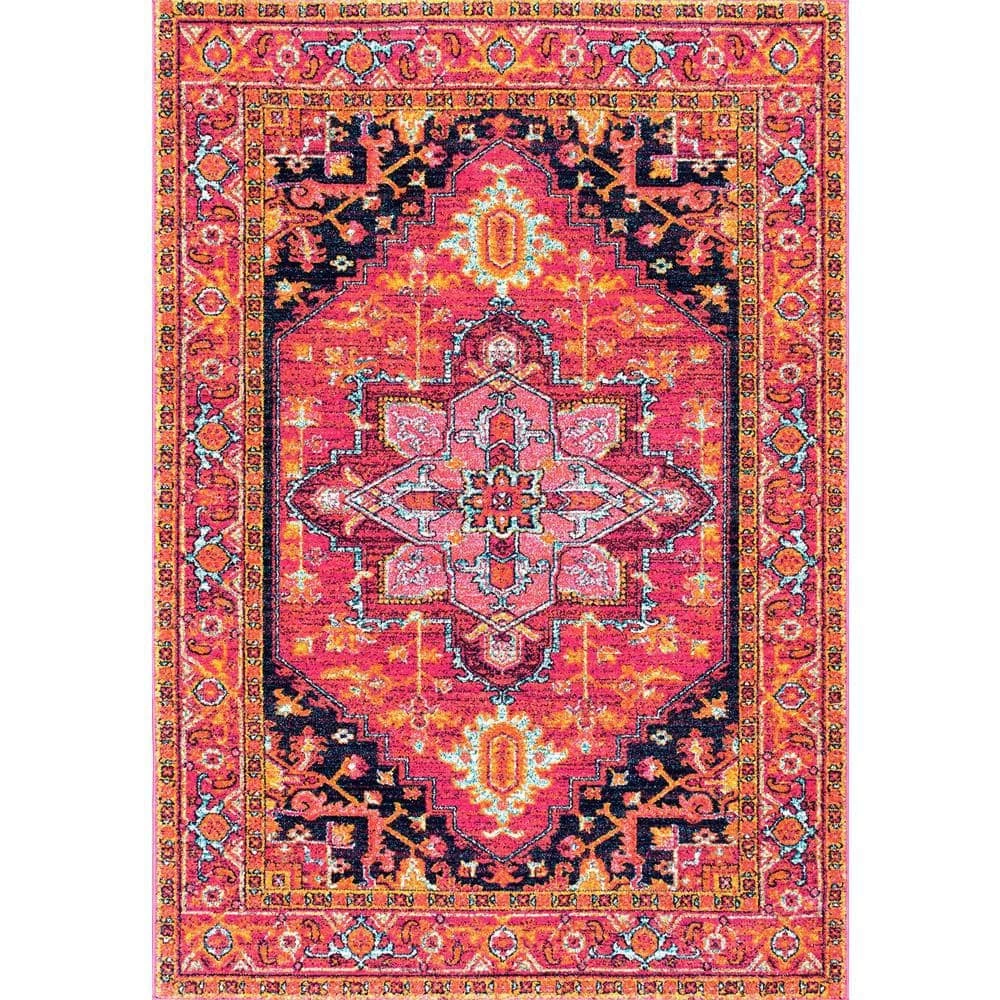 Vonda Persian Pink 12 ft. x 15 ft. Area Rug by nuLOOM 1 Vonda Persian Pink 12 ft. x 15 ft. Area Rug by nuLOOM