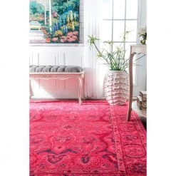 Kimberly Bohemian Pink 8 ft. x 10 ft. Area Rug by nuLOOM -nuLOOM Sales Store pink nuloom area rugs spre31a 76096 40 1000