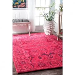 Kimberly Bohemian Pink 8 ft. x 10 ft. Area Rug by nuLOOM -nuLOOM Sales Store pink nuloom area rugs spre31a 76096 c3 1000