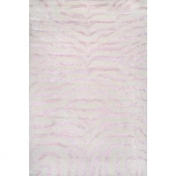 Zebra Stripes Pink 8 ft. x 10 ft. Indoor Area Rug by nuLOOM