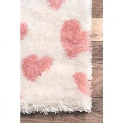 Alison Heart Shag Pink 8 ft. x 10 ft. Area Rug by nuLOOM 12 Alison Heart Shag Pink 8 ft. x 10 ft. Area Rug by nuLOOM -nuLOOM Sales Store pink nuloom kids rugs ozas09a 8010 1d 1000