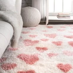 Alison Heart Shag Pink 8 ft. x 10 ft. Area Rug by nuLOOM 15 Alison Heart Shag Pink 8 ft. x 10 ft. Area Rug by nuLOOM -nuLOOM Sales Store pink nuloom kids rugs ozas09a 8010 31 1000