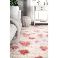 Alison Heart Shag Pink 8 ft. x 10 ft. Area Rug by nuLOOM 10 Alison Heart Shag Pink 8 ft. x 10 ft. Area Rug by nuLOOM -nuLOOM Sales Store pink nuloom kids rugs ozas09a 8010 40 1000