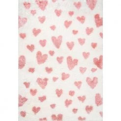 nuLOOM Sales Store 15 Alison Heart Shag Pink 8 ft. x 10 ft. Area Rug by nuLOOM