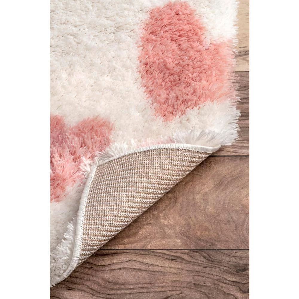 Alison Heart Shag Pink 8 ft. x 10 ft. Area Rug by nuLOOM 6 Alison Heart Shag Pink 8 ft. x 10 ft. Area Rug by nuLOOM - Image 6