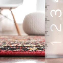 Transitional Medieval Randy Red 10 ft. x 14 ft. Indoor/Outdoor Area Rug by nuLOOM 8 Transitional Medieval Randy Red 10 ft. x 14 ft. Indoor/Outdoor Area Rug by nuLOOM -nuLOOM Sales Store red nuloom area rugs mebe02a 10014 fa 1000