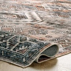 Bowie Rust 8 ft. x 10 ft. Machine Washable Tribal Pattern Indoor Area Rug by nuLOOM -nuLOOM Sales Store rust nuloom area rugs birv07a 8010 1f 1000