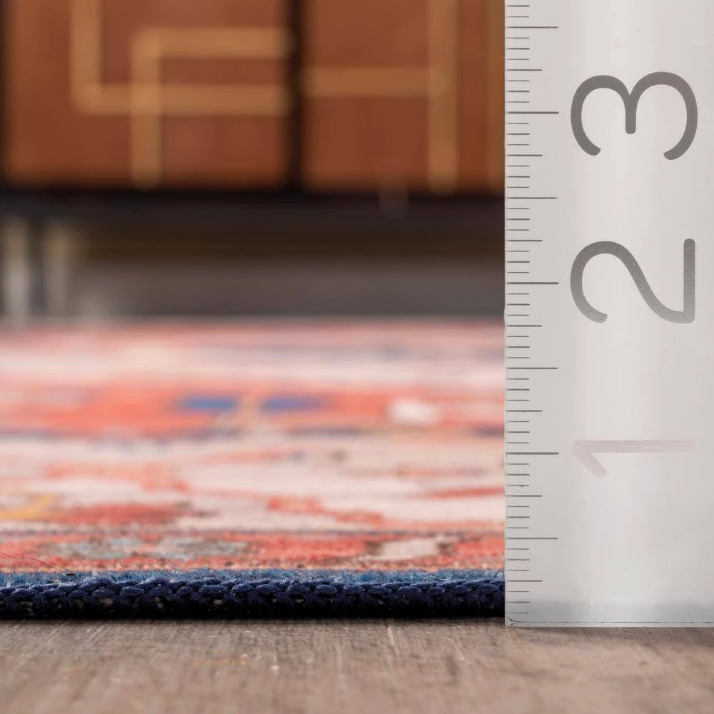 Carolyn Machine Washable Tribal Motif Rust 5 ft. x 8 ft. Indoor Area Rug by nuLOOM 4 Carolyn Machine Washable Tribal Motif Rust 5 ft. x 8 ft. Indoor Area Rug by nuLOOM - Image 4