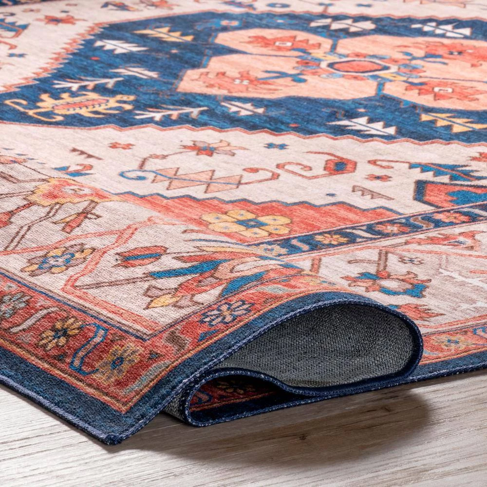 Carolyn Machine Washable Tribal Motif Rust 5 ft. x 8 ft. Indoor Area Rug by nuLOOM 8 Carolyn Machine Washable Tribal Motif Rust 5 ft. x 8 ft. Indoor Area Rug by nuLOOM - Image 8