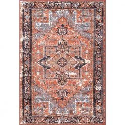 Sherita Oriental Persian Rust 8 ft. x 10 ft. Area Rug by nuLOOM