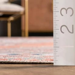 Alicia Machine Washable Medallion Rust 8 ft. x 10 ft. Indoor Area Rug by nuLOOM -nuLOOM Sales Store rust nuloom area rugs hjau02a 8010 1d 1000