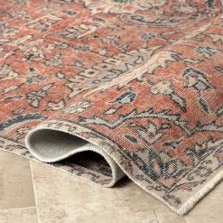 Sariyah Printed Floral Rust 8 ft. x 10 ft. Area Rug by nuLOOM -nuLOOM Sales Store rust nuloom area rugs mkcl11a 8010 4f 1000