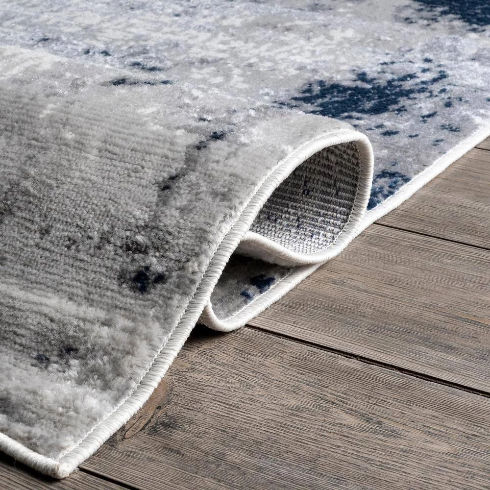 Madalynn Modern Silver 8 ft. x 10 ft. Abstract Indoor Area Rug by nuLOOM 6 Madalynn Modern Silver 8 ft. x 10 ft. Abstract Indoor Area Rug by nuLOOM - Image 6