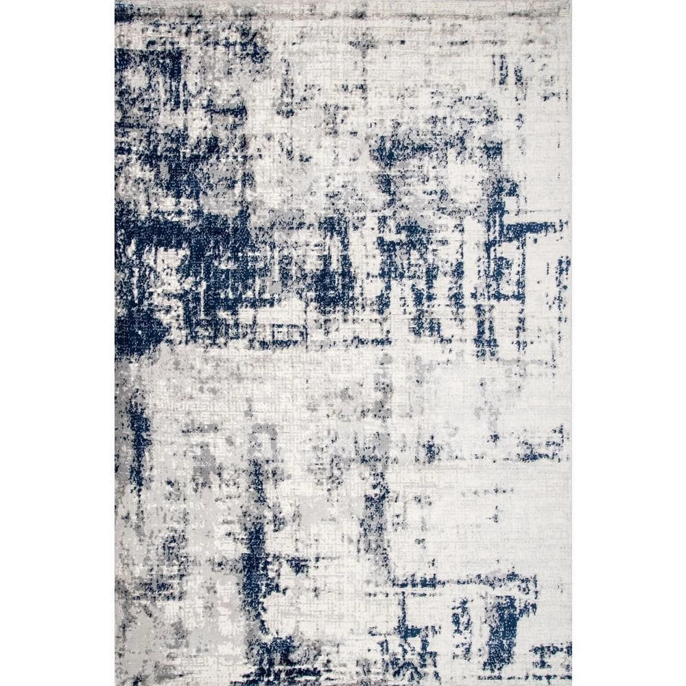 Madalynn Modern Silver 8 ft. x 10 ft. Abstract Indoor Area Rug by nuLOOM 1 Madalynn Modern Silver 8 ft. x 10 ft. Abstract Indoor Area Rug by nuLOOM