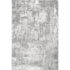 Francis Cloud Abstract Silver 8 ft. x 10 ft. Area Rug by nuLOOM