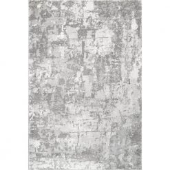 Francis Cloud Abstract Silver 8 ft. x 10 ft. Area Rug by nuLOOM