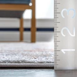 Jacquie Vintage Floral Silver 9 ft. x 12 ft. Area Rug by nuLOOM -nuLOOM Sales Store silver nuloom area rugs rzab07c 9012 66 1000