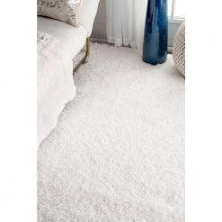 Gynel Solid Shag Snow White 8 ft. x 10 ft. Area Rug by nuLOOM 9 Gynel Solid Shag Snow White 8 ft. x 10 ft. Area Rug by nuLOOM -nuLOOM Sales Store snow white nuloom kids rugs ozas01a 8010 40 1000