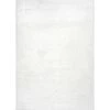Gynel Solid Shag Snow White 8 ft. x 10 ft. Area Rug by nuLOOM