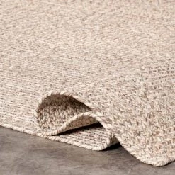 Lefebvre Casual Braided Tan 5 ft. x 8 ft. Indoor/Outdoor Area Rug by nuLOOM -nuLOOM Sales Store tan nuloom outdoor rugs hjfv01g 508 1f 1000