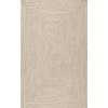 Lefebvre Casual Braided Tan 5 ft. x 8 ft. Indoor/Outdoor Area Rug by nuLOOM