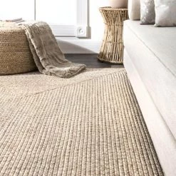 Lefebvre Casual Braided Tan 5 ft. x 8 ft. Indoor/Outdoor Area Rug by nuLOOM -nuLOOM Sales Store tan nuloom outdoor rugs hjfv01g 508 77 1000