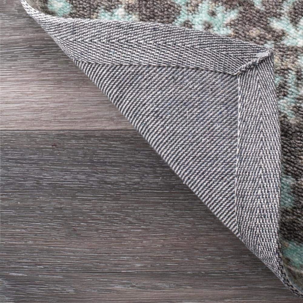 Lacy Vintage Floral Teal 5 ft. x 8 ft. Area Rug by nuLOOM 5 Lacy Vintage Floral Teal 5 ft. x 8 ft. Area Rug by nuLOOM - Image 5